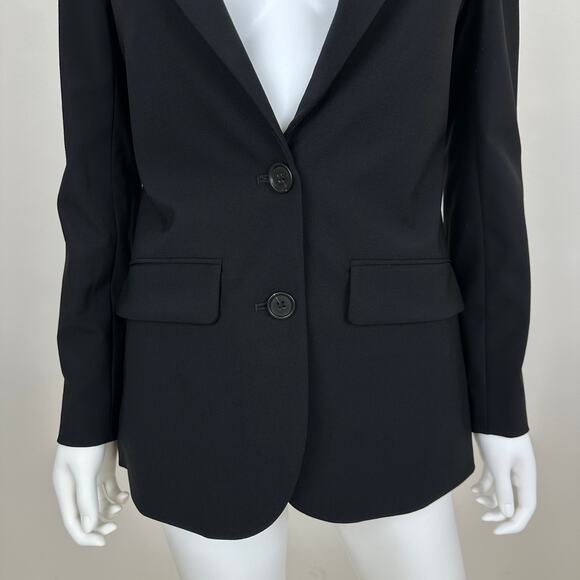 J.Crew Sommerset Blazer Jacket Italian Stretch Wool Black Oversized US 0 NWT - Picture 7 of 16